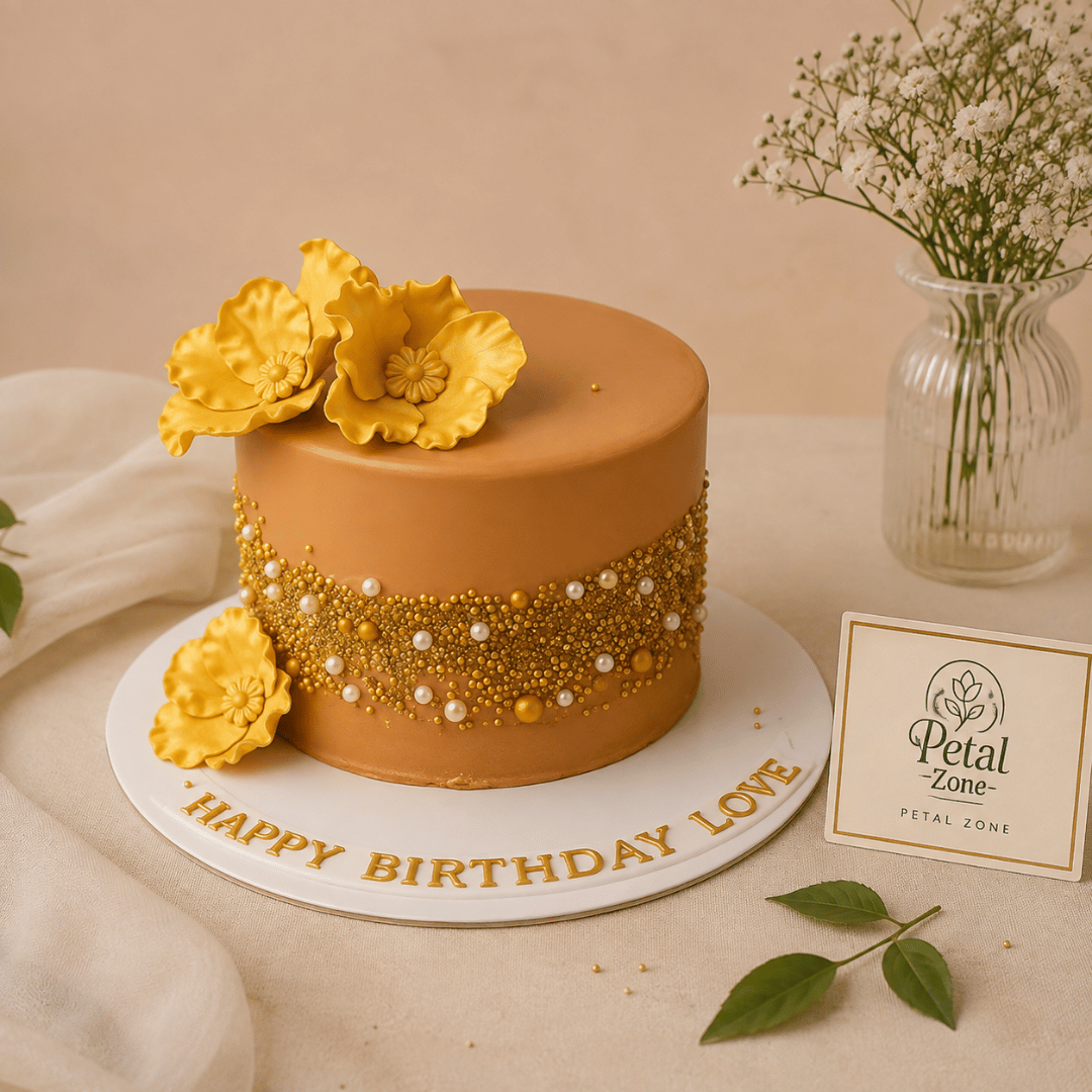 Caramel Luxe – Fondant Cake