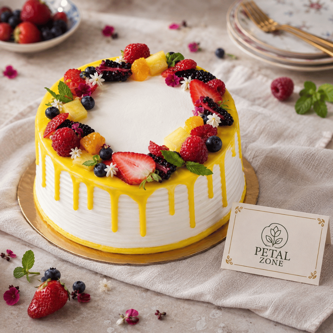 Garden of Fresh Fruits – Designer Fruit Cake