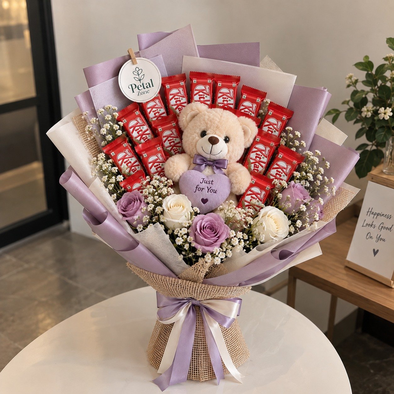 Cuddle & Crunch – Teddy & Kit Kat Bouquet