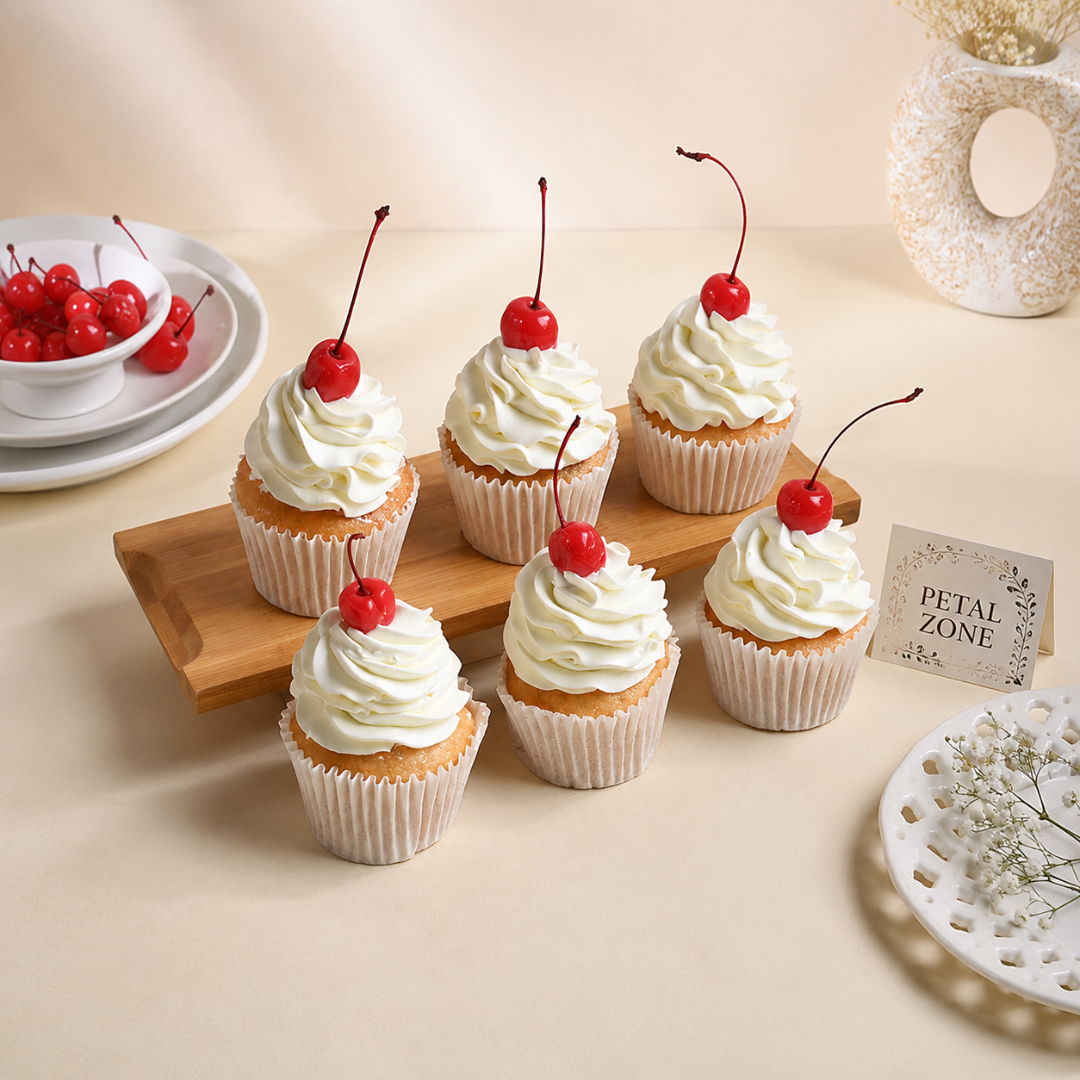 Vanilla Celebration Box – 6-Piece Cupcake Box