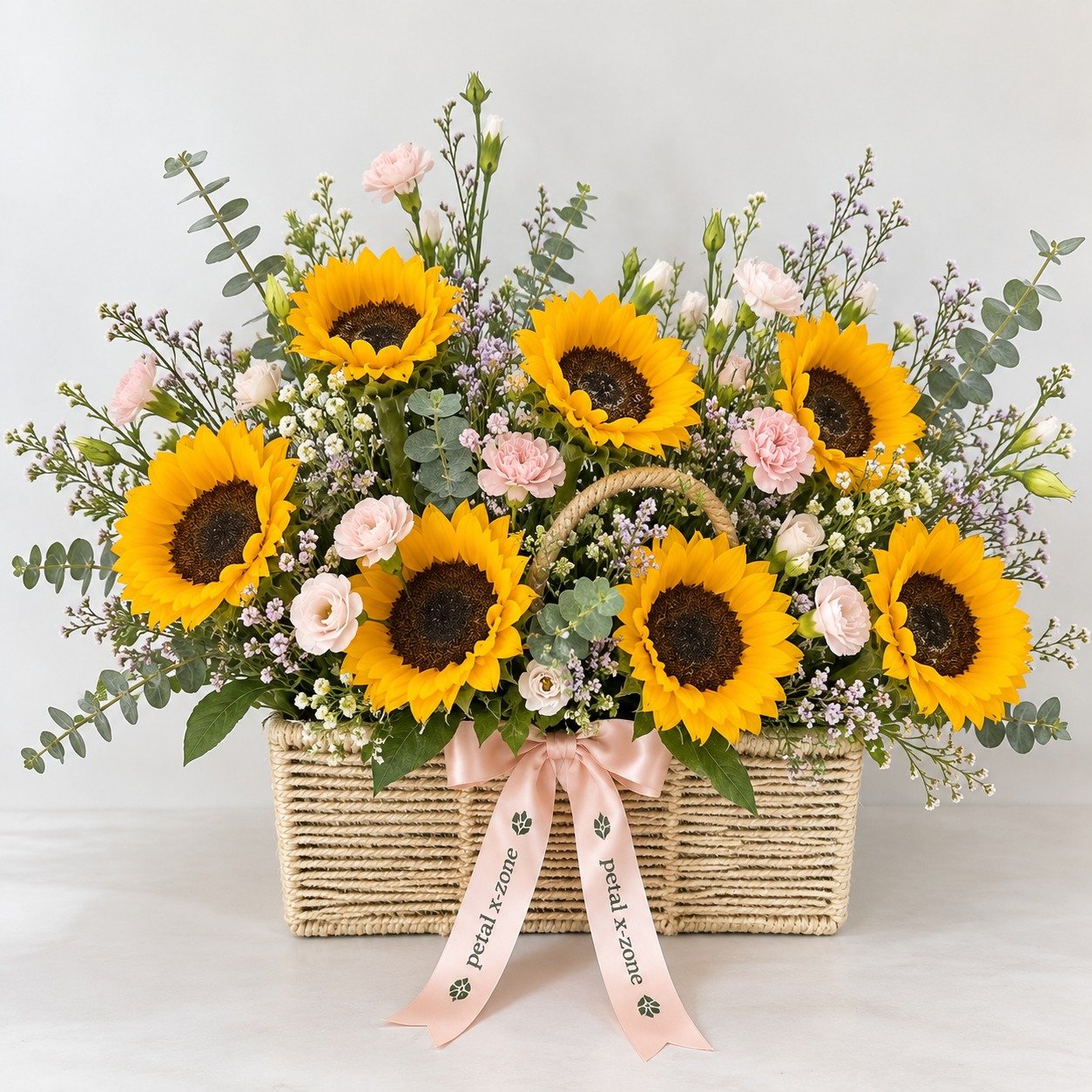 Golden Basket Charm – 6 Sunflower Basket