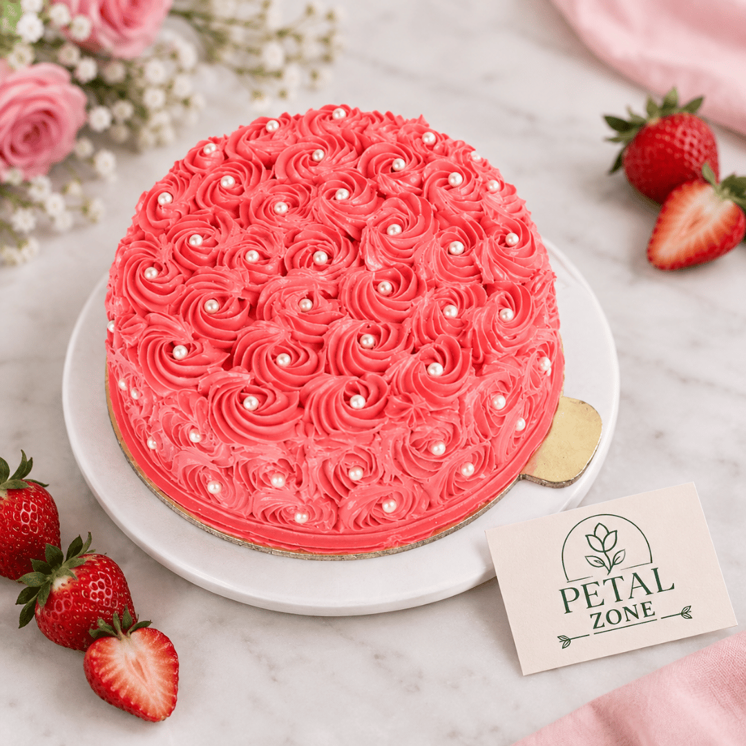 Strawberry Elegance – Designer Cake