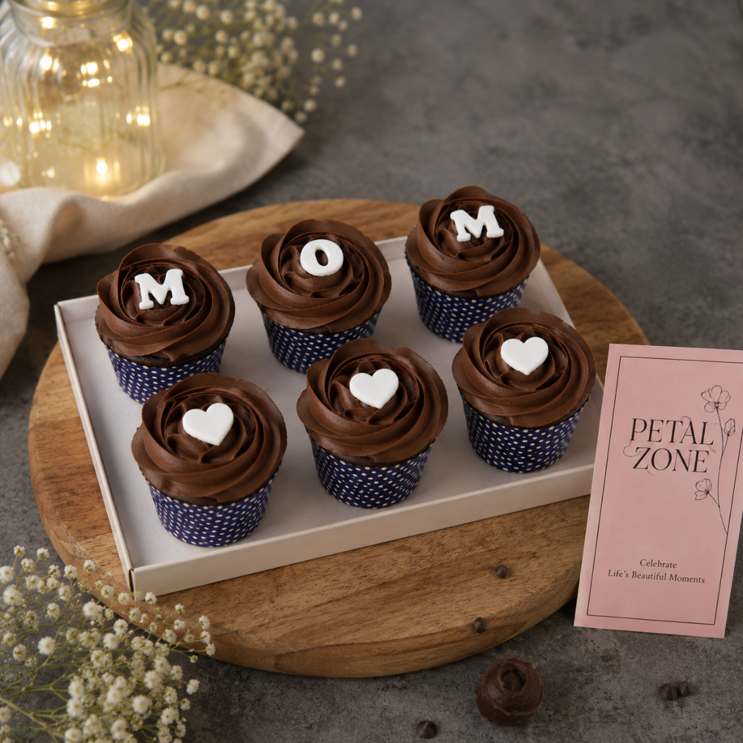 Chocolate Celebration Box – 6-Piece Cupcake Box