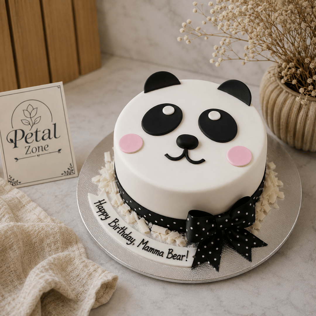 White Forest Elegance – Fondant Cake 2