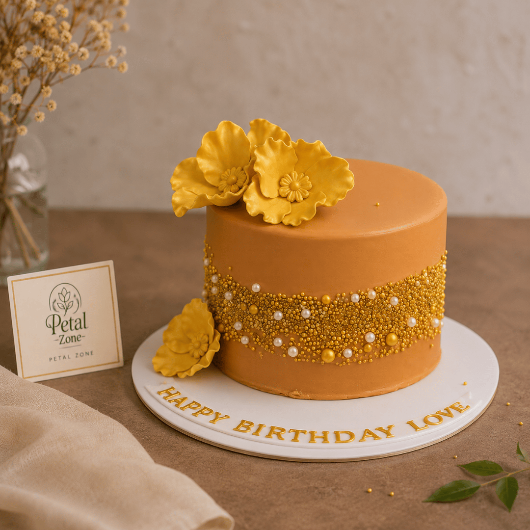 Caramel Luxe – Fondant Cake 2