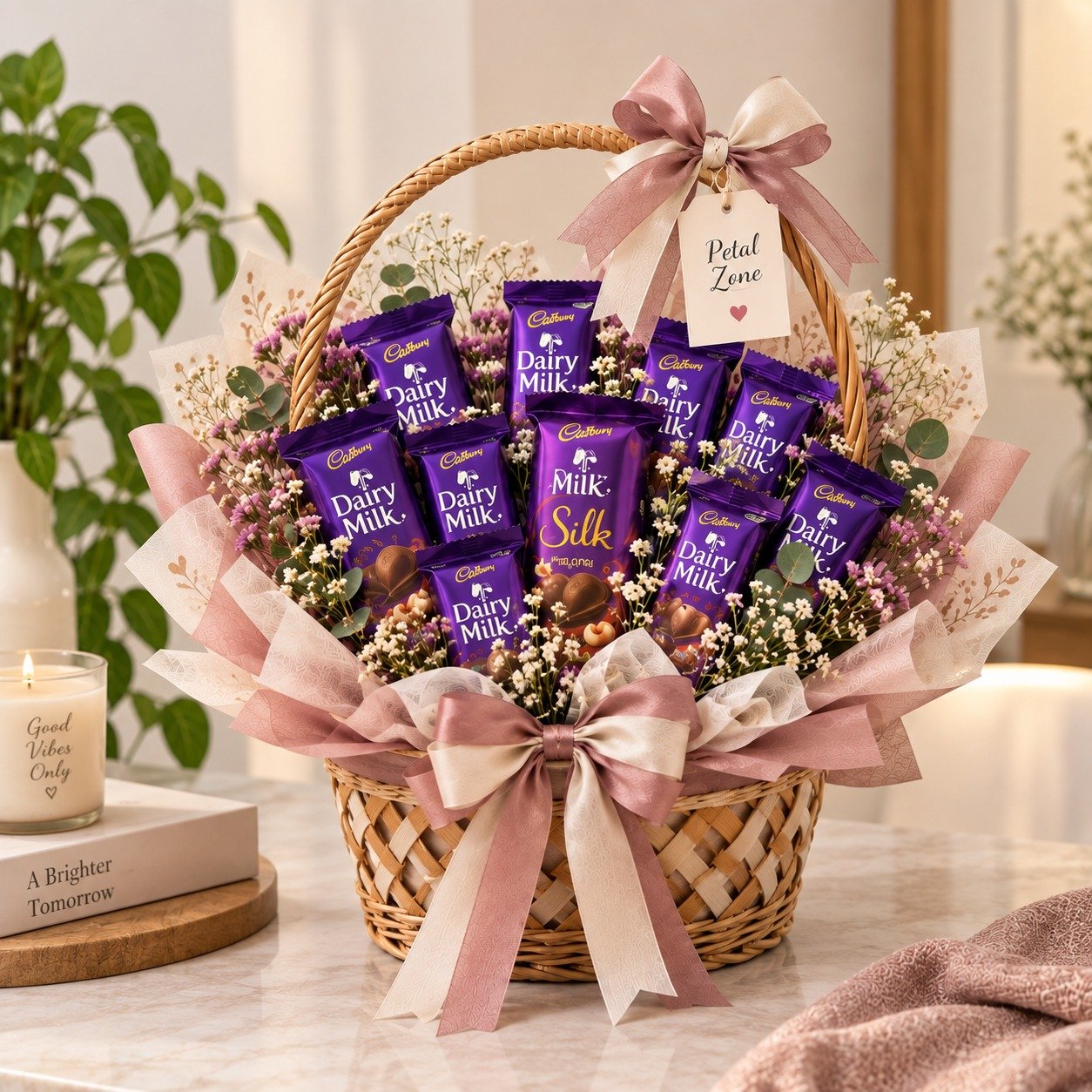 Sweet Basket Bliss – Dairy Milk Basket Bouquet 3