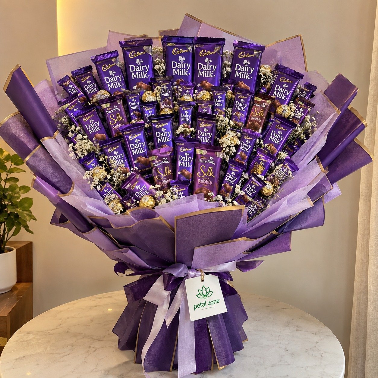 Grand Purple Fantasy – Giant Dairy Milk Bouquet 2