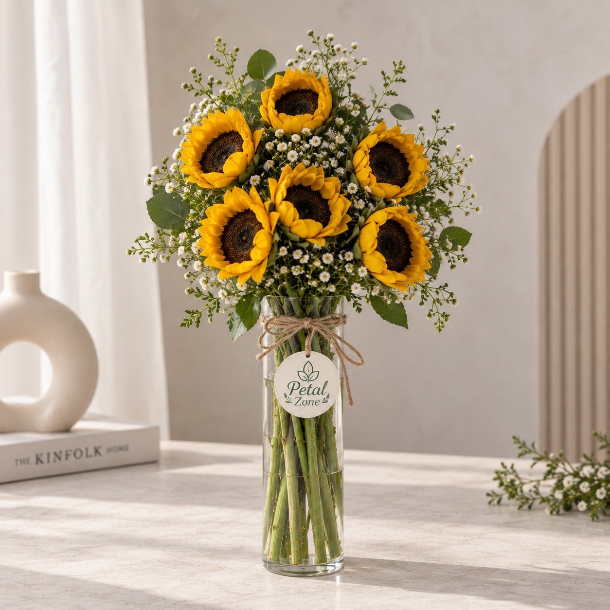 Sunny Charm – 6 Sunflower Vase 2