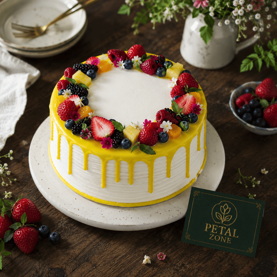 Garden of Fresh Fruits – Designer Fruit Cake 2