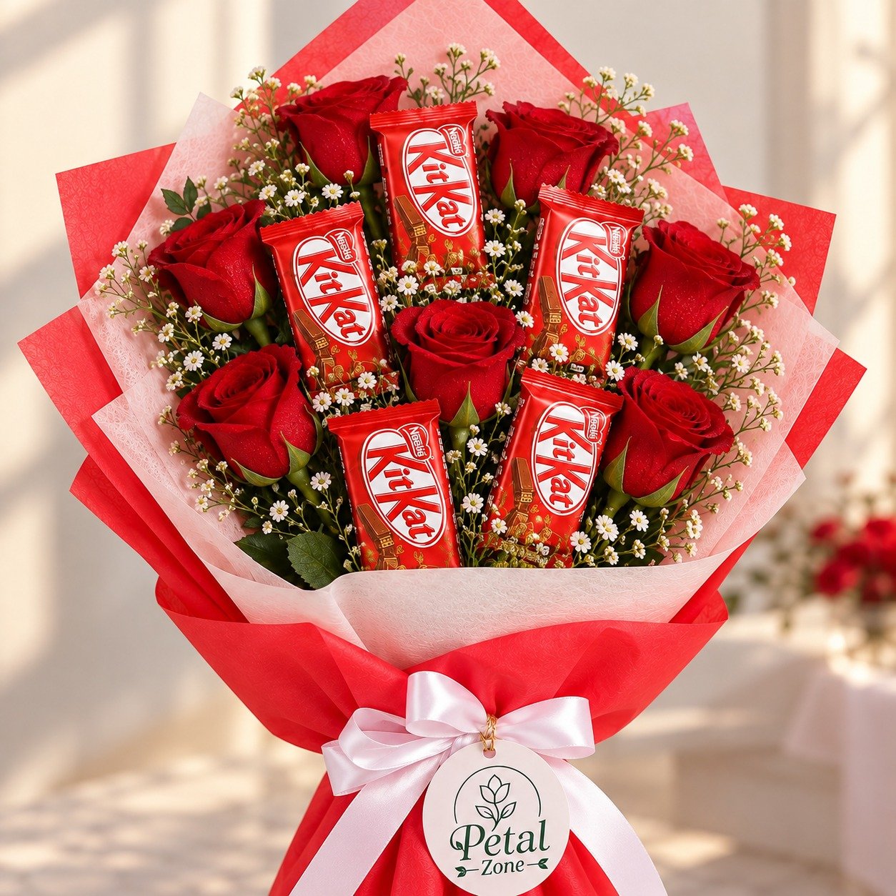 Sweet Love Break – Kit Kat & Rose Bouquet 2