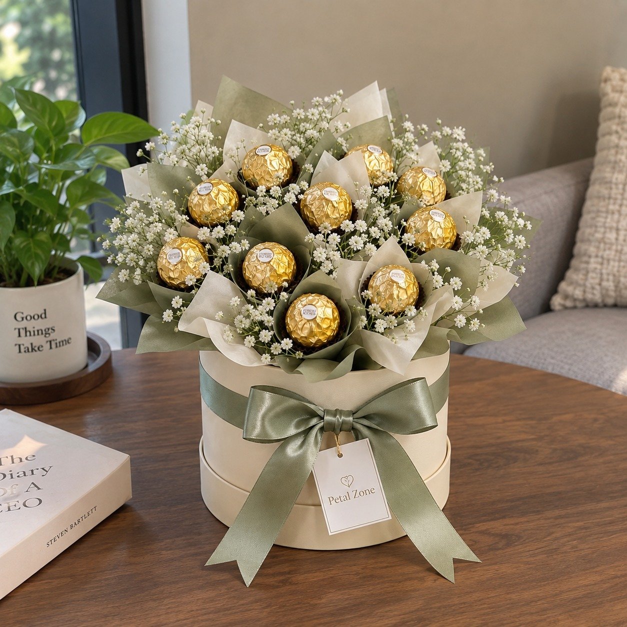 Elegant Gold Box – Box Style Ferrero Bouquet 2
