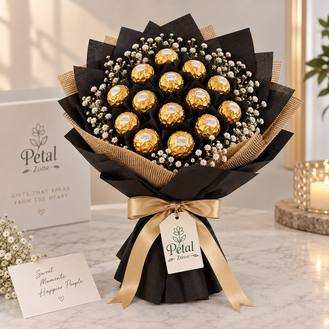 Golden Indulgence – Classic Ferrero Rocher Bouquet 3