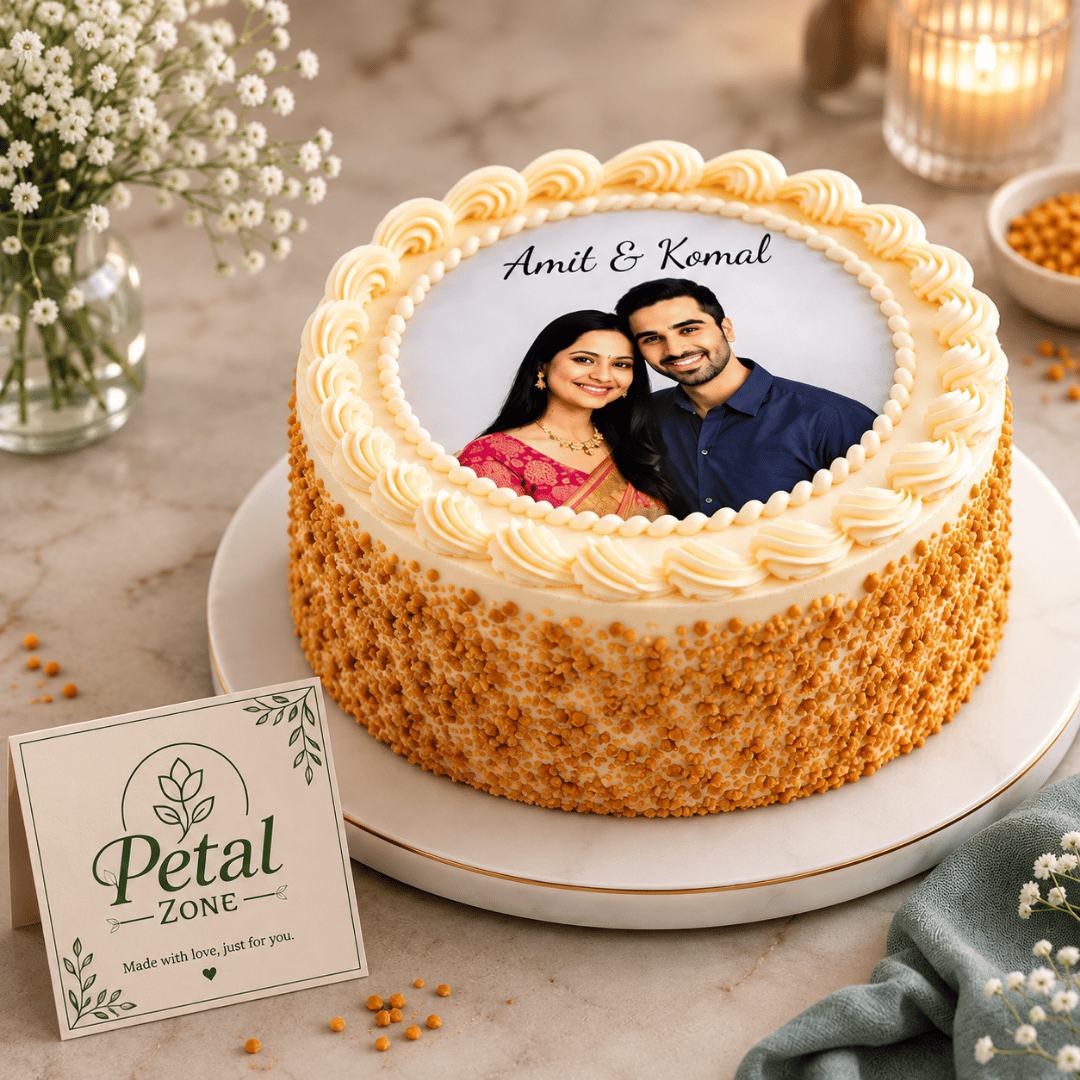 Golden Memories – Butterscotch Photo Cake 2
