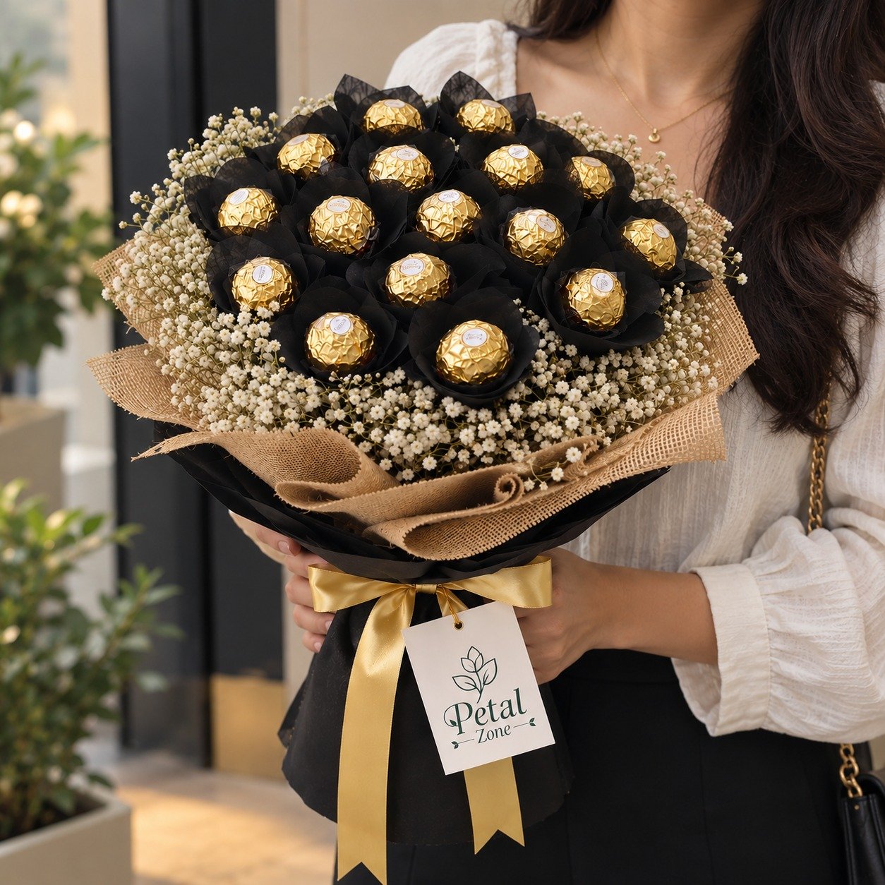 Golden Indulgence – Classic Ferrero Rocher Bouquet 2