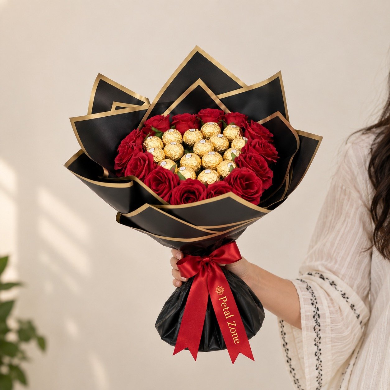 Golden Romance – Ferrero Rocher & Rose Bouquet 2