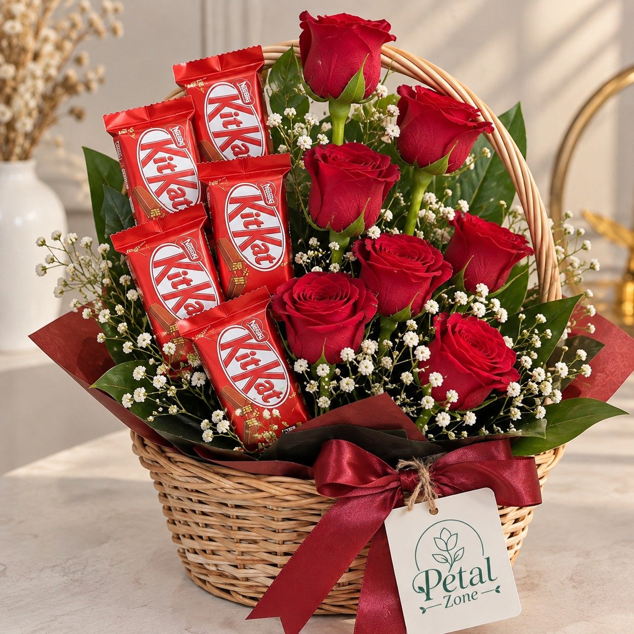Break-Time Basket – Kit Kat Basket Bouquet